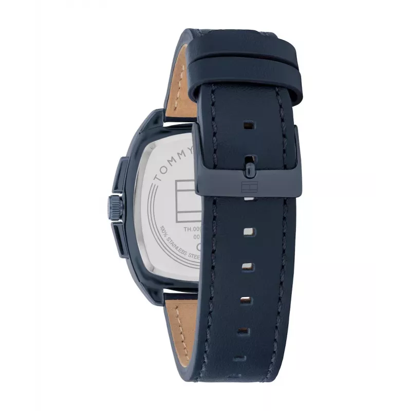 Zegarek Tommy Hilfiger 1710558 Analogowy Kwarcowy 40 mm Niebieska Tarcza Brązowa Skóra