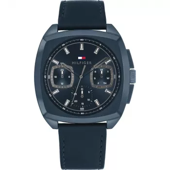 Zegarek Tommy Hilfiger 1710558 Analogowy Kwarcowy 40 mm Niebieska Tarcza Brązowa Skóra