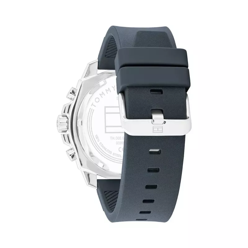 Zegarek Tommy Hilfiger Męski 1710687 Analogowy Kwarcowy 48 mm Stal Nierdzewna Niebieska Tarcza