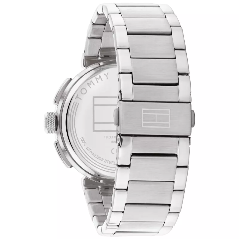 Zegarek męski Tommy Hilfiger 1792117 Kwarcowy Analogowy 44mm Stal nierdzewna Niebieska tarcza Srebrny pasek