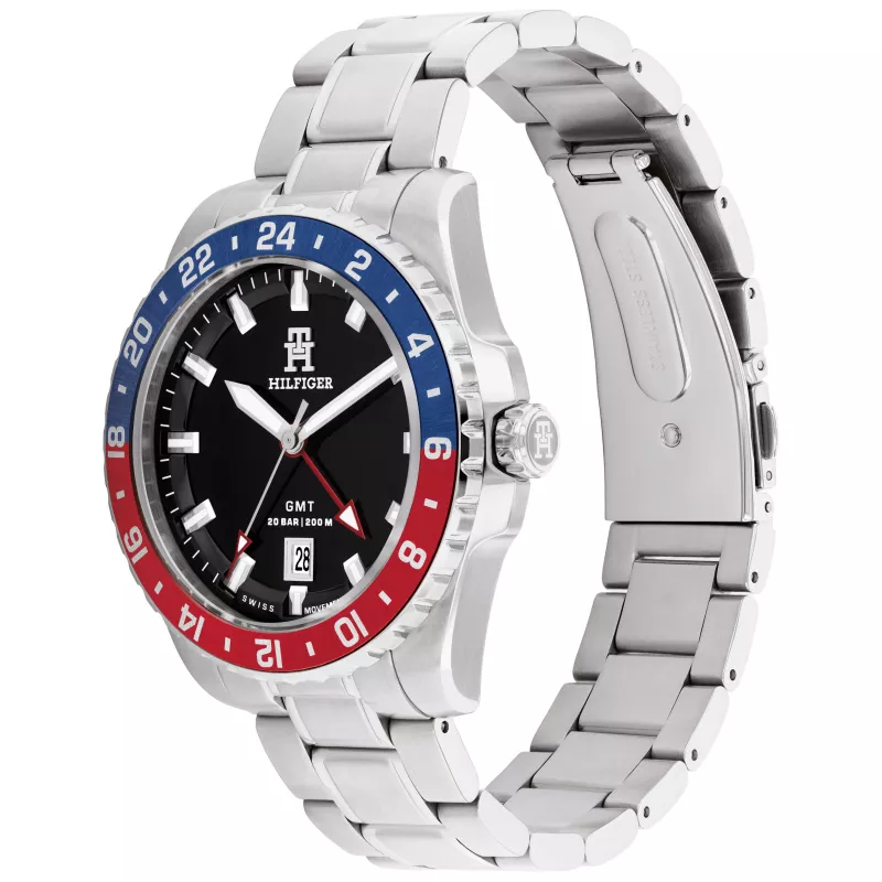 Zegarek męski Tommy Hilfiger 1792131 Analogowy Kwarcowy 42mm Niebieska Tarcza Brązowa Skóra