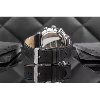 Zegarek męski Tommy Hilfiger Damon Quartz ze stali nierdzewnej 40mm, niebieska tarcza 1710565