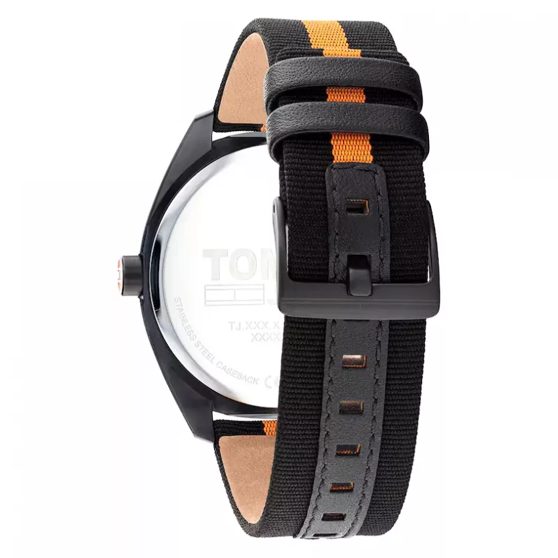 Zegarek Tommy Hilfiger Damon męski kwarcowy 1792042 45 mm stal nierdzewna niebieska tarcza