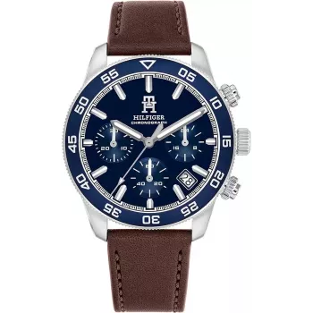Zegarek męski Tommy Hilfiger Damon 1792163 41mm stal nierdzewna niebieska tarcza