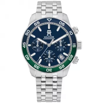 Zegarek Tommy Hilfiger Damon męski kwarcowy 1792185 41mm niebieska tarcza stal nierdzewna