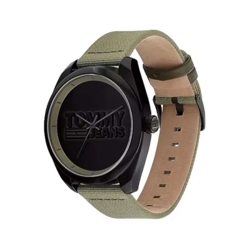 Zegarek Tommy Hilfiger Decker Chronograph 1792040 45 mm Stal nierdzewna Niebieska tarcza