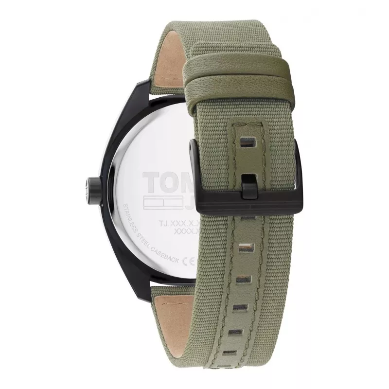 Zegarek Tommy Hilfiger Decker Chronograph 1792040 45 mm Stal nierdzewna Niebieska tarcza