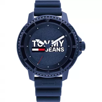 Zegarek Tommy Hilfiger Decker Quartz 1792000 46 mm Niebieska Tarcza Brązowa Skóra