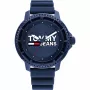 Zegarek Tommy Hilfiger Decker Quartz 1792000 46 mm Niebieska Tarcza Brązowa Skóra