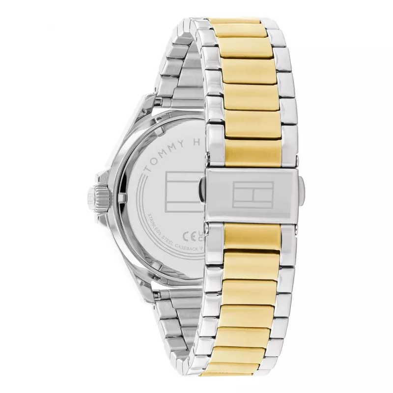 Zegarek Tommy Hilfiger Decker Quartz 1792013 43mm Niebieska Tarcza Brązowa Skóra