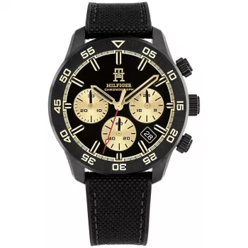 Zegarek Tommy Hilfiger Decker Quartz 1792182 41mm Niebieska Tarcza Brązowa Skóra