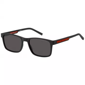Okulary przeciwsłoneczne TOMMY HILFIGER męskie TH2089S003IR kwadratowa czarna oprawka szare szkła 56mm