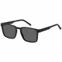 Okulary przeciwsłoneczne Tommy Hilfiger TH-2088-S-003 dla mężczyzn - czarna oprawka acetatowa, szare soczewki poliwęglanowe, 55 mm