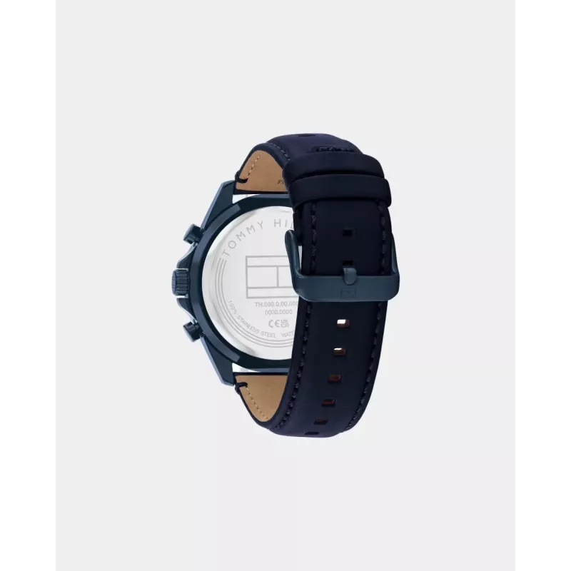 Zegarek męski TOMMY HILFIGER 1710655 48mm Stal nierdzewna Niebieska tarcza
