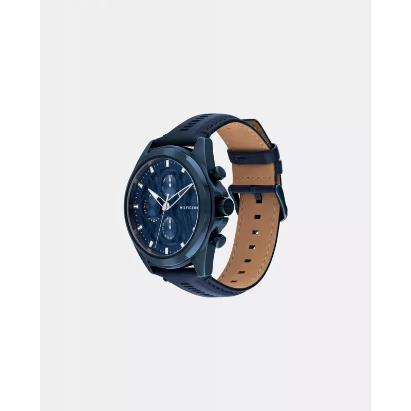 Zegarek męski TOMMY HILFIGER 1710655 48mm Stal nierdzewna Niebieska tarcza