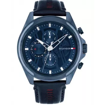 Zegarek męski TOMMY HILFIGER 1710655 48mm Stal nierdzewna Niebieska tarcza