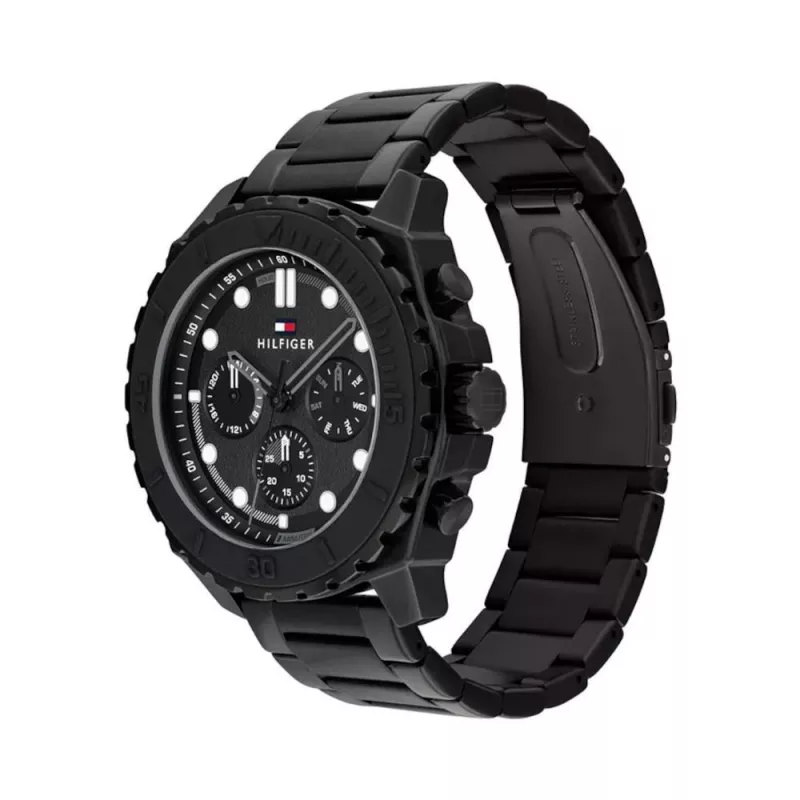 Zegarek męski TOMMY HILFIGER 1710690 49mm Niebieski Silikon Stal nierdzewna Kwarc