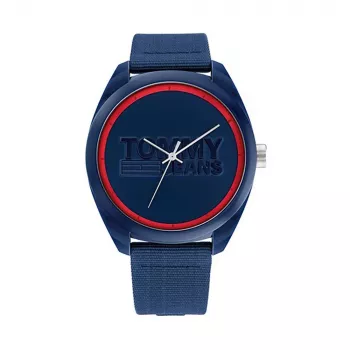 Zegarek męski Tommy Hilfiger 1792041 45 mm Niebieska tarcza Brązowy pasek skórzany
