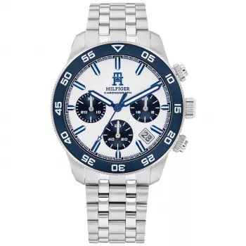 Zegarek męski Tommy Hilfiger 1792157 41mm Niebieska tarcza Brązowa skóra
