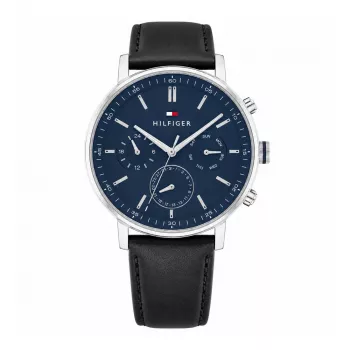 Zegarek męski Tommy Hilfiger 2770161 - 44 mm, niebieska tarcza, bransoleta ze stali szlachetnej