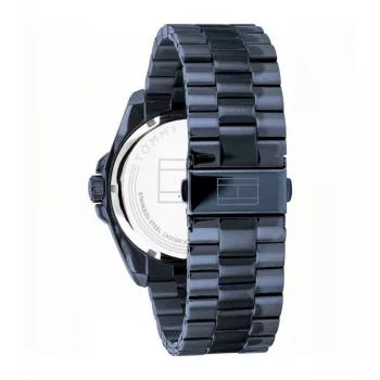 Zegarek męski Tommy Hilfiger TH1791689 44mm Niebieska tarcza Brązowy pasek skórzany