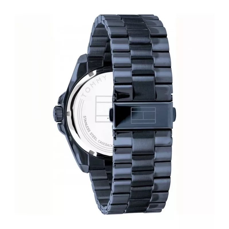 Zegarek męski Tommy Hilfiger TH1791689 44mm Niebieska tarcza Brązowy pasek skórzany