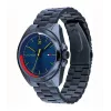Zegarek męski Tommy Hilfiger TH1791689 44mm Niebieska tarcza Brązowy pasek skórzany