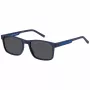 TOMMY HILFIGER TH-2089-S-FLL Okulary przeciwsłoneczne męskie - czarna oprawka acetatowa z szarymi soczewkami poliwęglanowymi - 56/19/145 mm