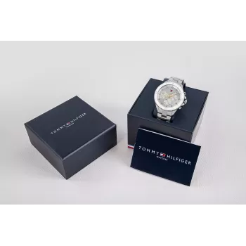 Zegarek Tommy Hilfiger Unisex 1782707 40mm Stal nierdzewna Siatka Niebieska Tarcza