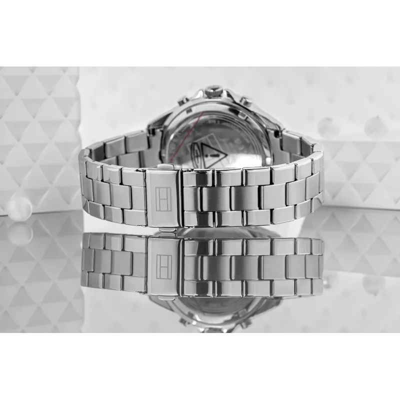 Zegarek Tommy Hilfiger Unisex 1782707 40mm Stal nierdzewna Siatka Niebieska Tarcza