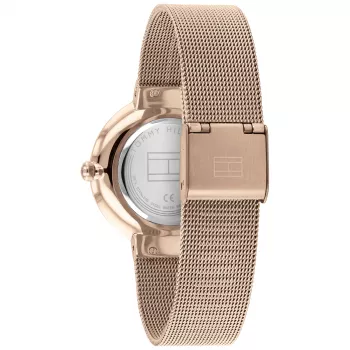 Zegarek Tommy Hilfiger Damski 1782218 Kwarcowy Analogowy 35mm Srebrny Stal nierdzewna Siatka