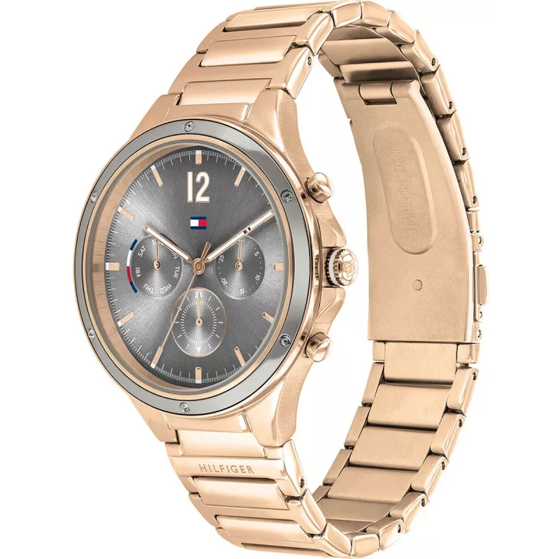 Zegarek Tommy Hilfiger Damski 1782277 Kwarcowy 38mm Srebrny Stal nierdzewna Mesh