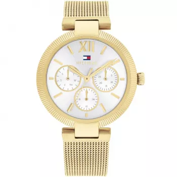 Zegarek Tommy Hilfiger Damski 1782694 Kwarcowy Analogowy 36mm Srebrny Stal nierdzewna Siatka