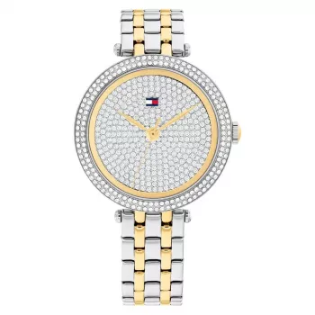 Zegarek Tommy Hilfiger Blake 1782760 dla kobiet, kwarcowy, analogowy, 34 mm, srebrny, stal nierdzewna, siateczka