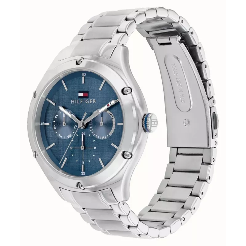 Zegarek Tommy Hilfiger Blake damski kwarcowy analogowy 40mm srebrny stal nierdzewna mesh 1782657