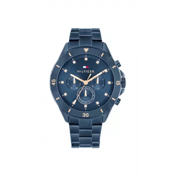 Zegarek Tommy Hilfiger Damski Piper Kwarcowy Analogowy 40mm Srebrna Stal Nierdzewna Siatka 1782743