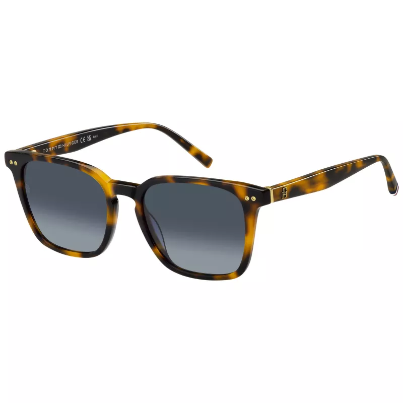 TOMMY HILFIGER Okulary przeciwsłoneczne damskie TH-2158-S-086 Havana Brązowe Kwadratowe Acetat 52mm