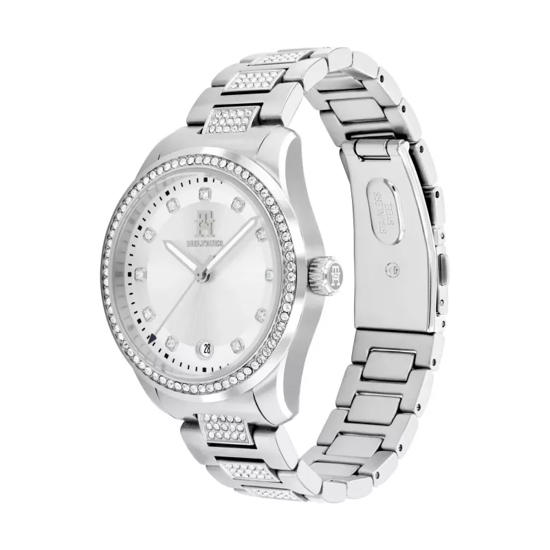 Zegarek damski TOMMY HILFIGER 1782757 (36mm) - Srebrna siateczka stalowa