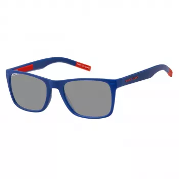 TOMMY JEANS TJ-0045-S-8RU Unisex Okulary Przeciwsłoneczne - Czarna Oprawka Szare Szkła 52/19/140 mm