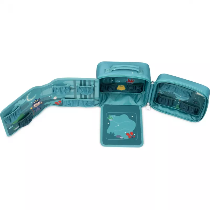 Tonies Carrying Case for Toniebox and Tonies Figures - Turquoise - Zipper Closure - Polyester/PET - Child-Friendly Design