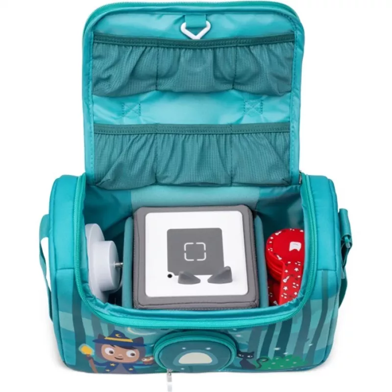 Tonies Under the Magic Moon Carrying Case - Unisex Handbag - Audio Play Transporter - Zipper - Green