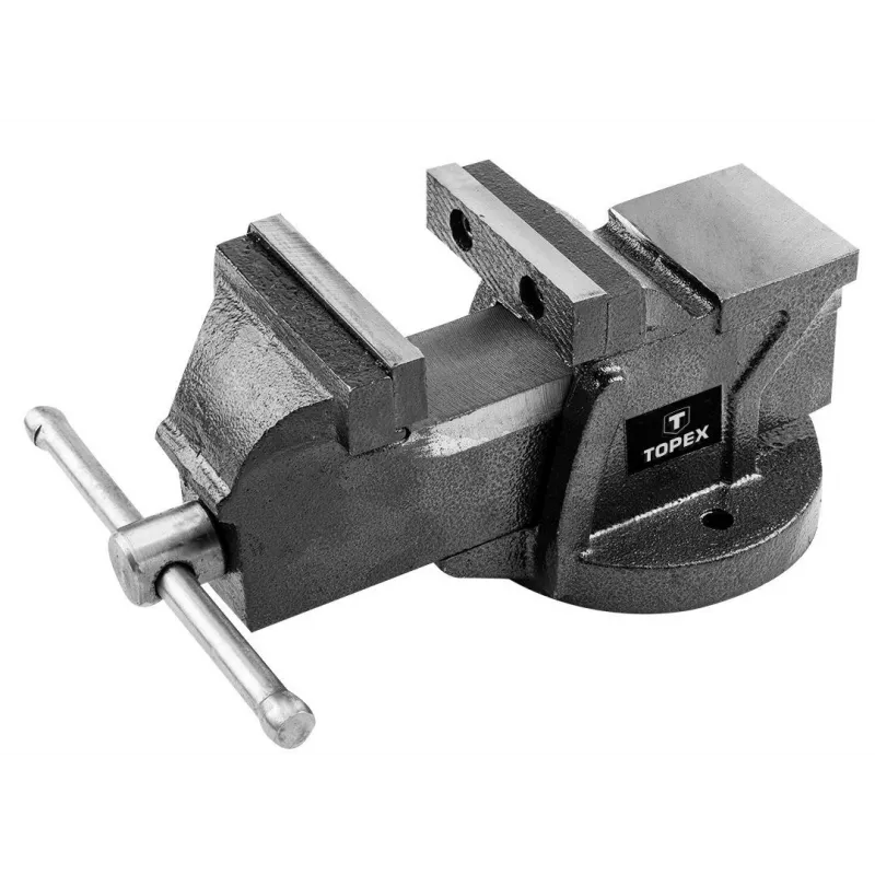 TOPEX Locksmith Vice 100 mm Swivel Base Grey Cast Iron