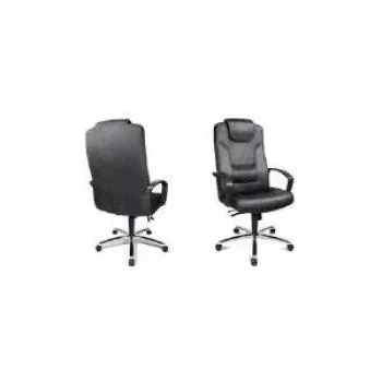 Krzesło biurowe Topstar Comfort Point 50 Executive, tapicerka z mikrofibry, chromowana podstawa, czarne 7819 TA3