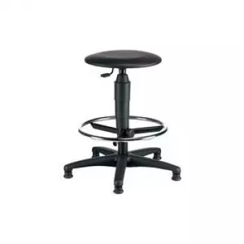 Topstar TEC 60 Obrotowy Hoker z Bezstopniową Regulacją Wysokości, Skai Counter Sztuczna Skóra, Czarny, Certyfikat TÜV 72260 D10T