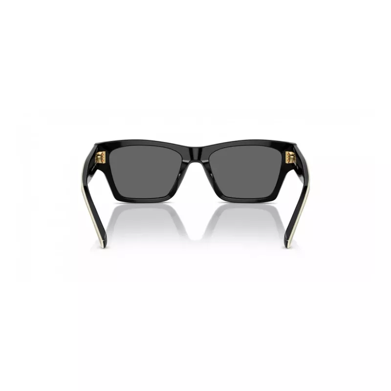 Okulary przeciwsłoneczne Tory Burch TY7207U200487 damskie, kocie oko – przezroczysta brązowa oprawka, brązowe soczewki gradientowe, 53 mm