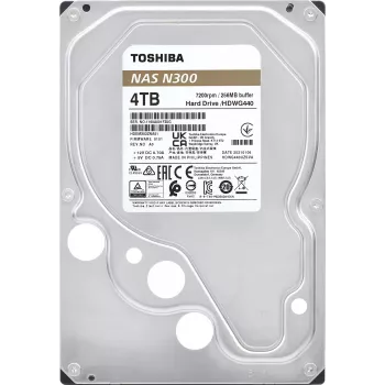Toshiba N300 NAS 4TB wewnętrzny dysk twardy 3,5 cala SATA 6Gb/s 7200RPM 128MB Cache