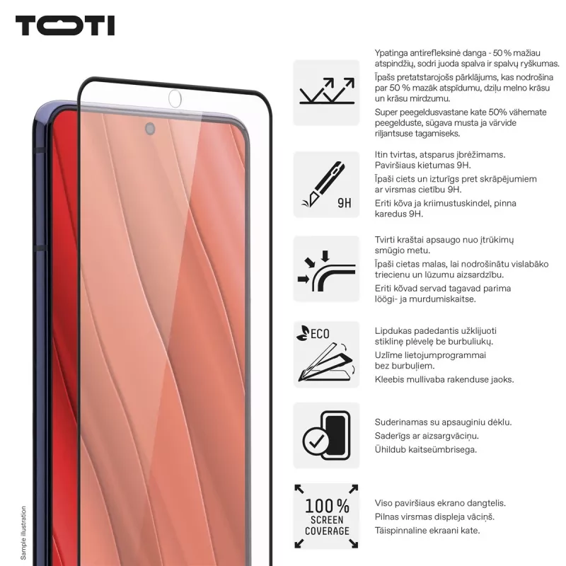 TOTI PREMIUM 3D hartowane szkło ochronne Full Cover do Samsung Galaxy S25 Ultra