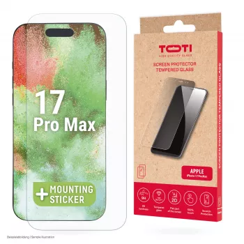 TOTI Tempered Glass 2D Screen Protector Full Cover do iPhone 17 Pro Max Przezroczysty