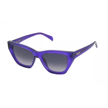 Okulary przeciwsłoneczne TOUS Damskie STOB855303GB Havana Acetate Square Frame Brown Gradient Lens 53mm
