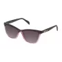 Okulary przeciwsłoneczne damskie TOUS STOA23-560G49 Butterfly, oprawki Havana, brązowe gradientowe soczewki, 56mm